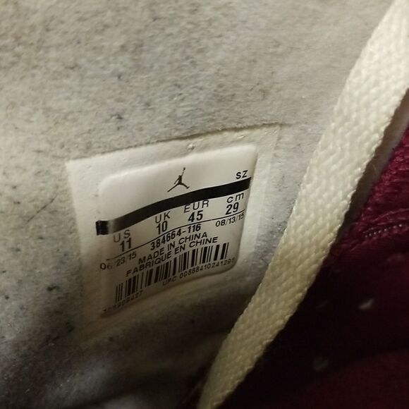 NIKE AIR JORDAN 6 RET RO OG BG OFF WHITE-MAROON SZ 11 - Picture 6 of 7